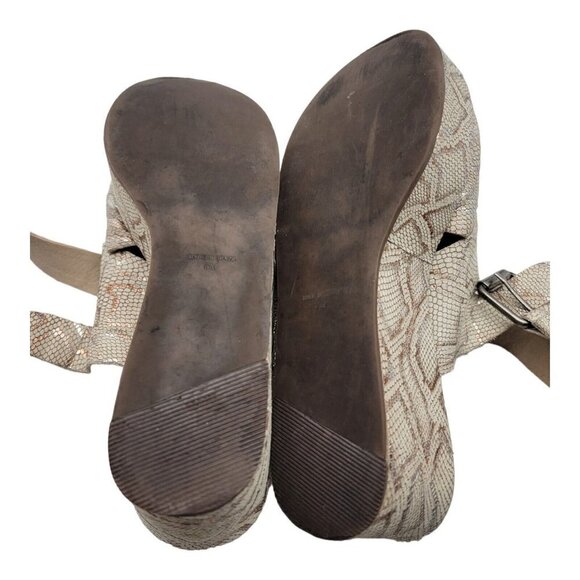 MATISSE X Society Amuse Runaway Snakeskin Print Sandals Size 8M - Picture 9 of 10